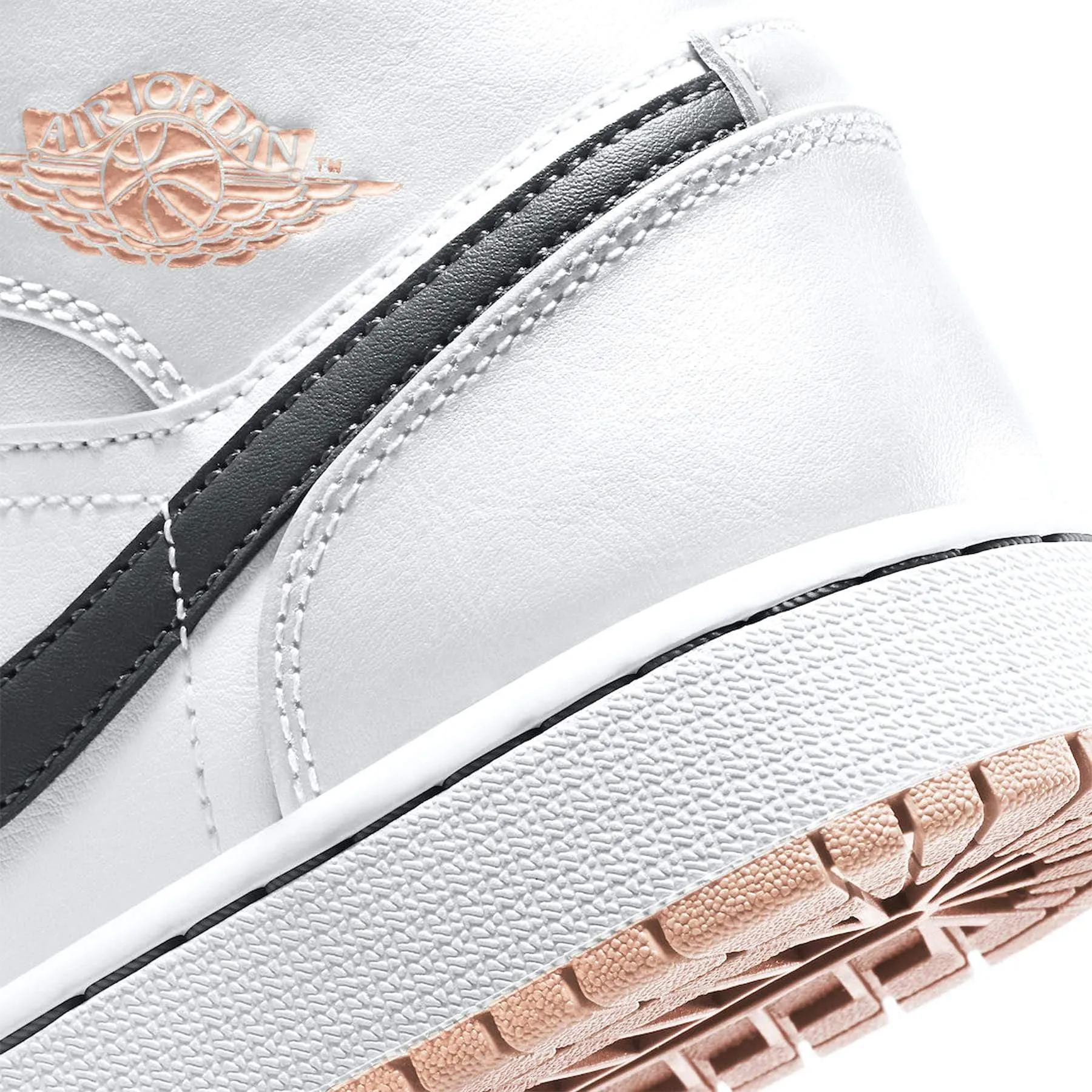 Air Jordan 1 Mid GS 'White Arctic Orange'