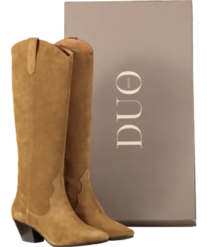 DUO Brown Saffron Knee High Boots In Marigold Suede UK 7 EU 40 