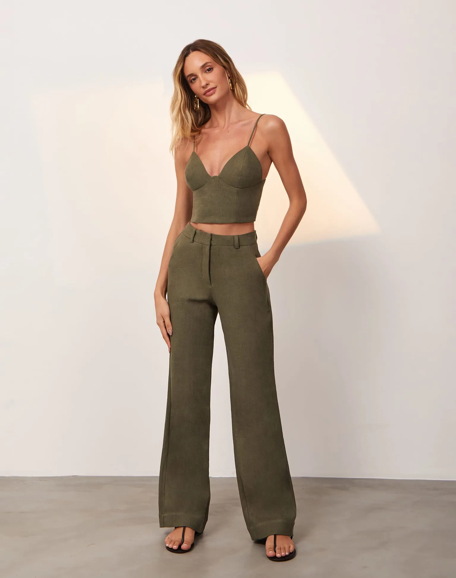 Marine Sleeveless Top - Evergreen