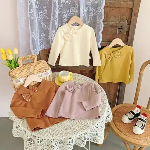 Pearl Bow Long Sleeve Top