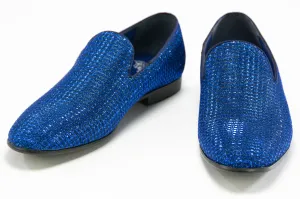 Royal Blue Glitter Smoking Loafer Royal Blue Glitter Smoking Loafer