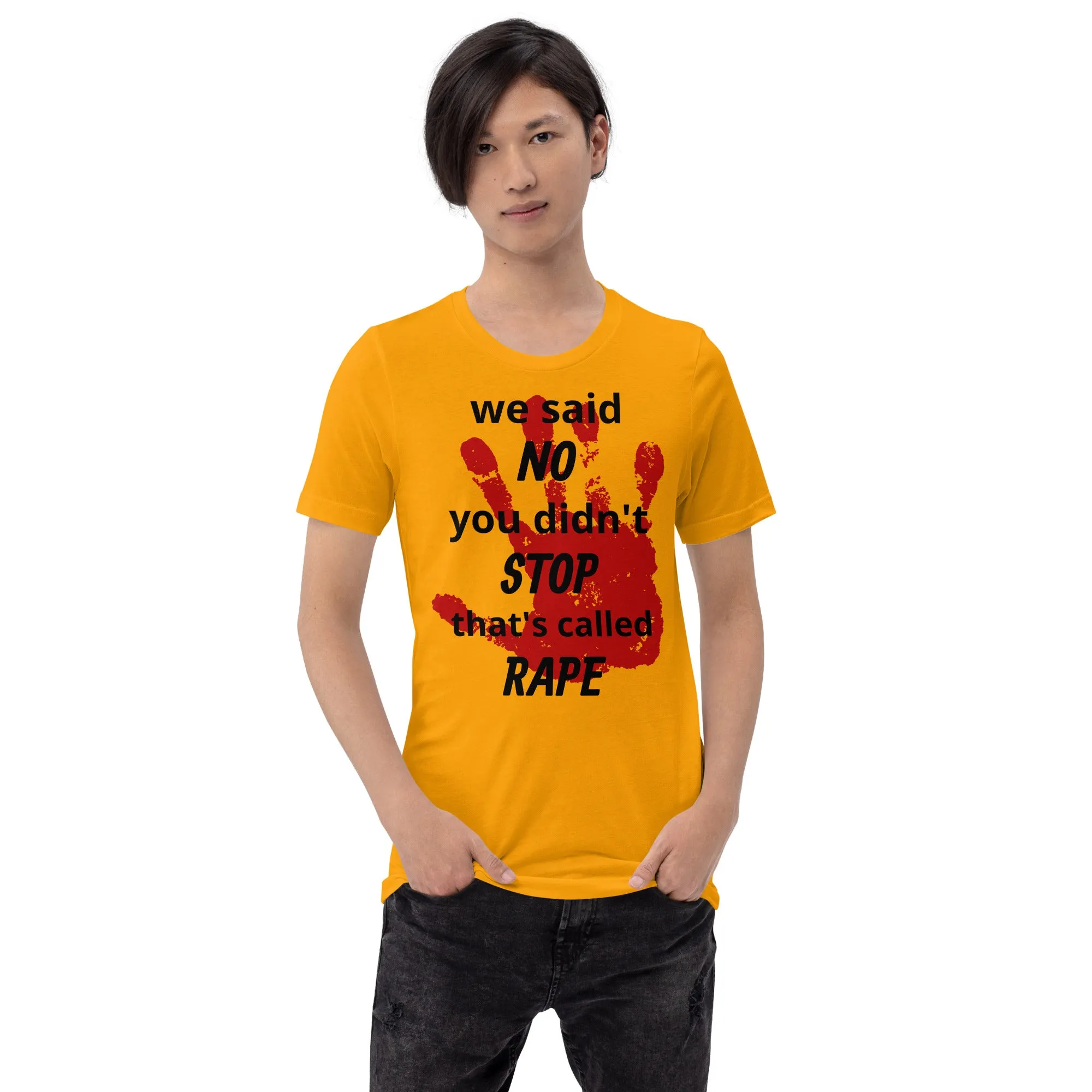 Trending Unisex Shirt | We said NO, you didn't Stop Rape Unisex Shirt