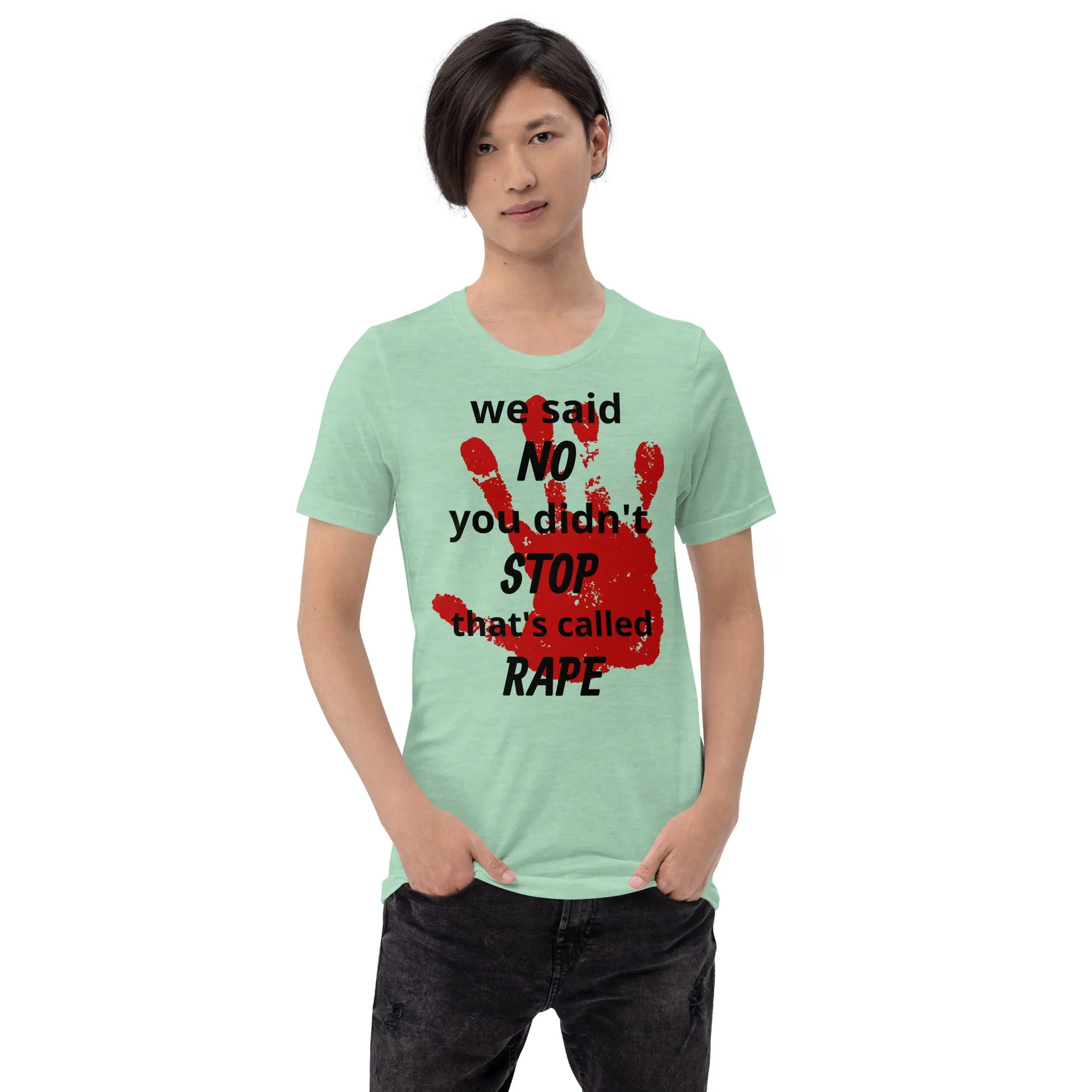 Trending Unisex Shirt | We said NO, you didn't Stop Rape Unisex Shirt
